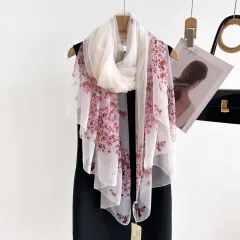 Women's Fashionable All-match Long Printed Anti-DDoS Scarf - Elegant Floral - View 1