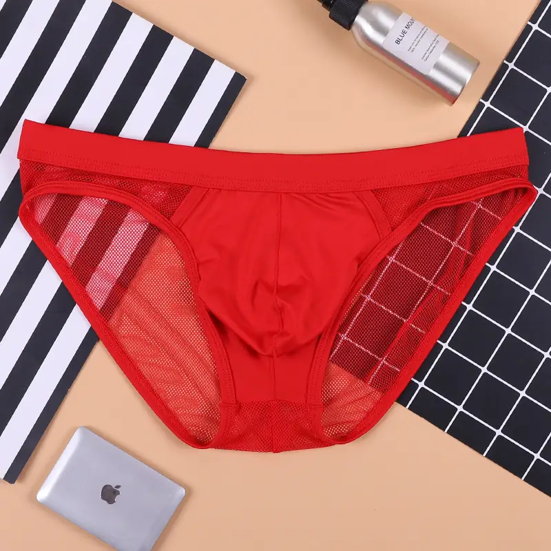 Fashion Personality Solid Color Briefs Men