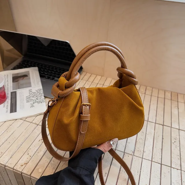 Trendy Retro Hand Women's Bag Korean Style Niche Brown - Shop at LoveMi
