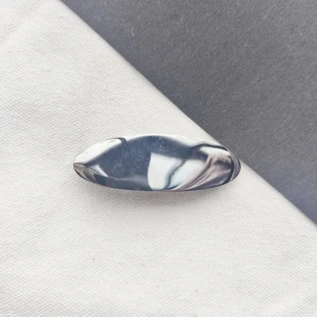 Simple Oval Spring Clip Silver Black Spring Clip - Shop at LoveMi