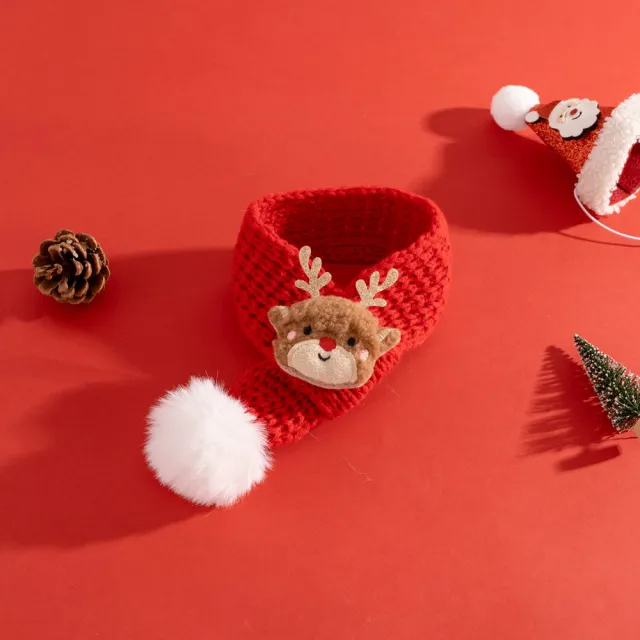 Christmas Cat Scarf Pet Elderly Decorations Elk Scarf - Shop at LoveMi