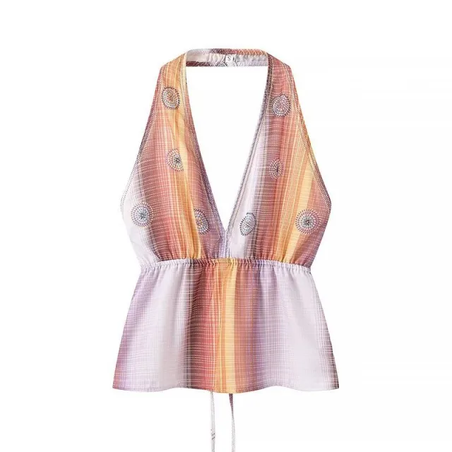 Women's Street Fashion Backless Print Tube Top Printing - Shop at LoveMi