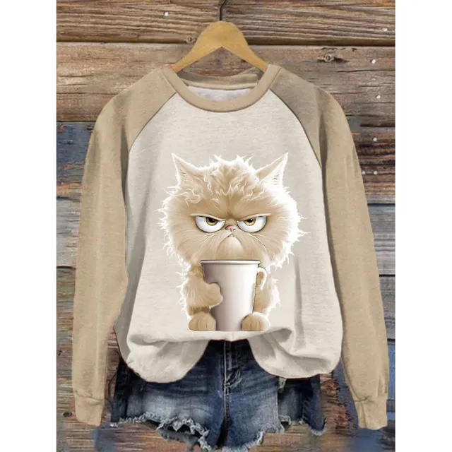 Women's Clothing 3D Digital Printing Long Sleeve Raglan Round Neck Women's Sweater Style 31 S - Shop at LoveMi