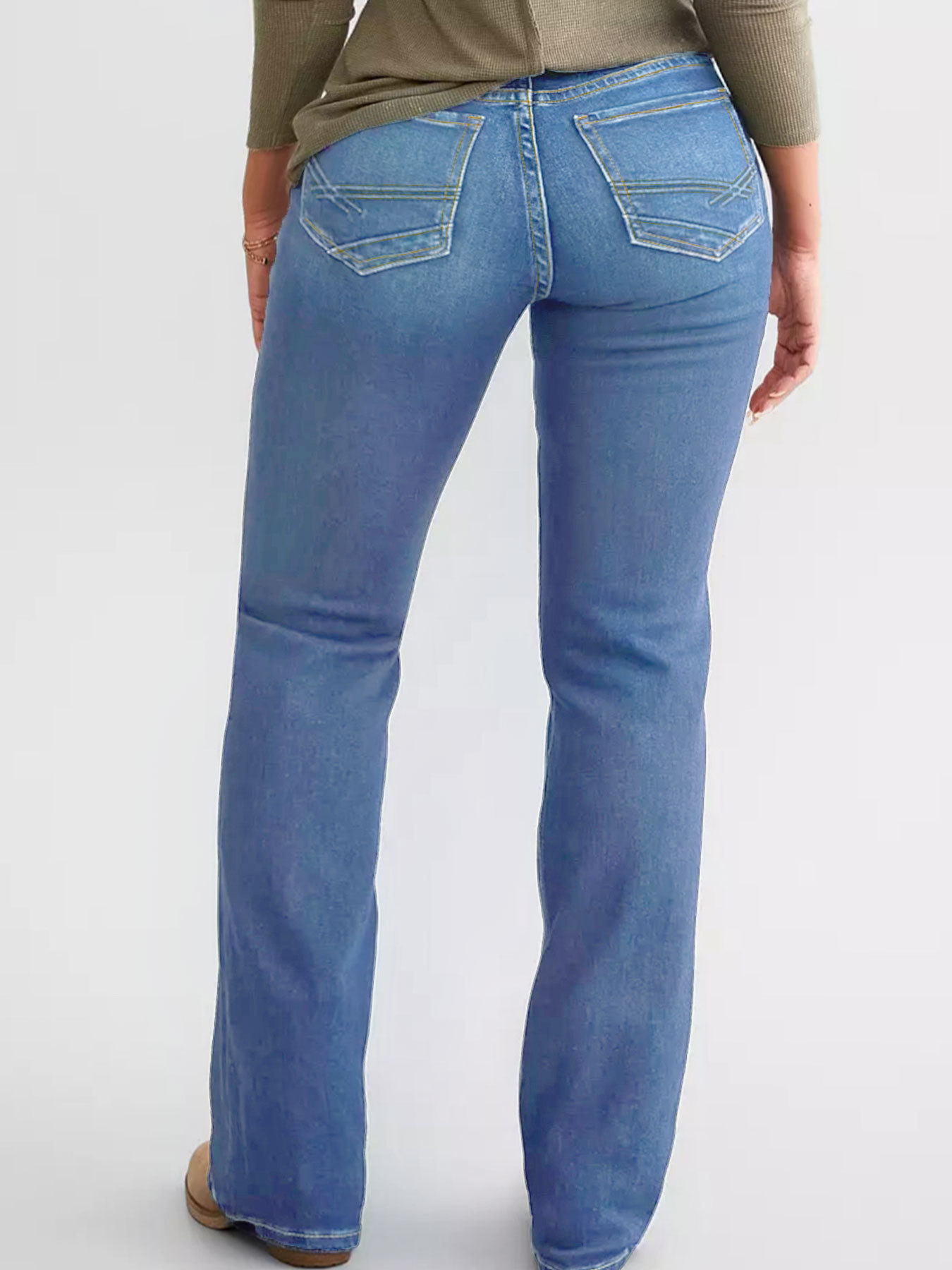 Ladies New Jeans Stretch Slim Ripped