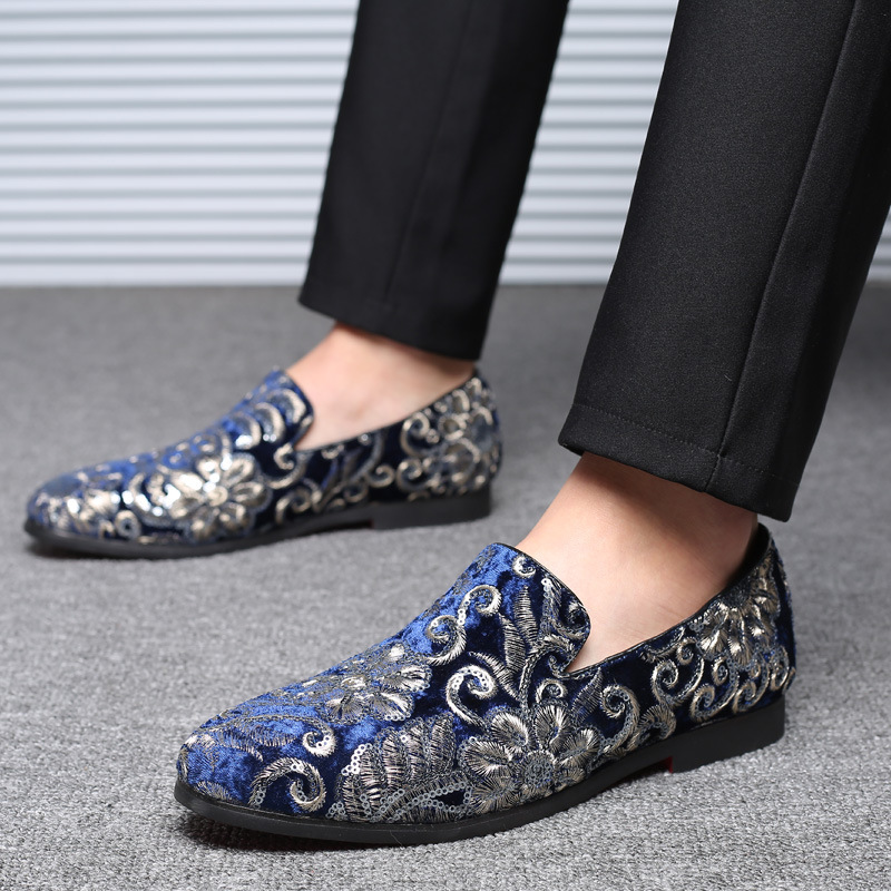 Plus-size Men's Casual Fashion Sequin Dress Shoes
