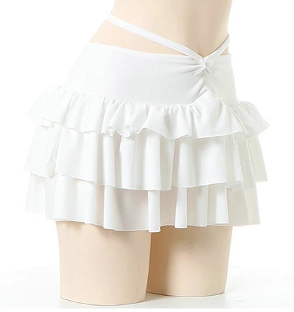 Thin Breathable Sweet Cute Solid Color Homewear White Skirt - Shop at LoveMi