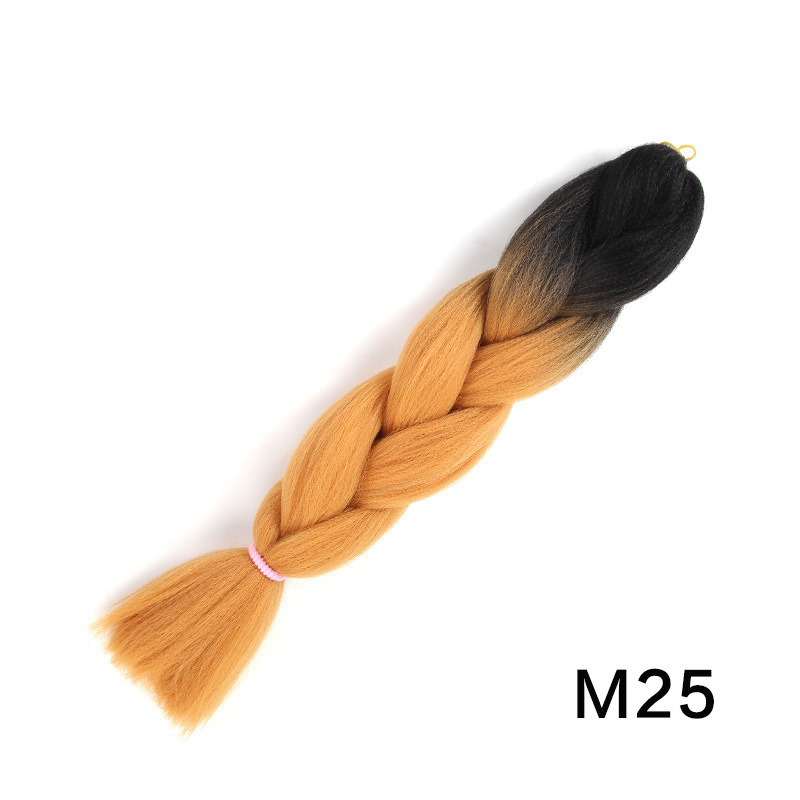 African Dyed Wig Braids Two-tone Ombre Synthetic Dreadlocks