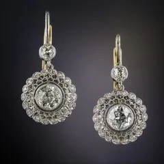 Female Geometric Circular Zircon Earrings - Earrings A - View 1