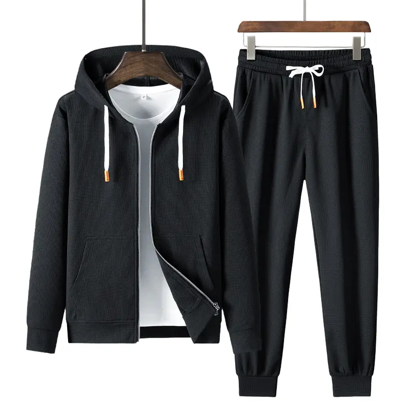 Men's Trendy Fashion Waffle Hooded Casual Sports