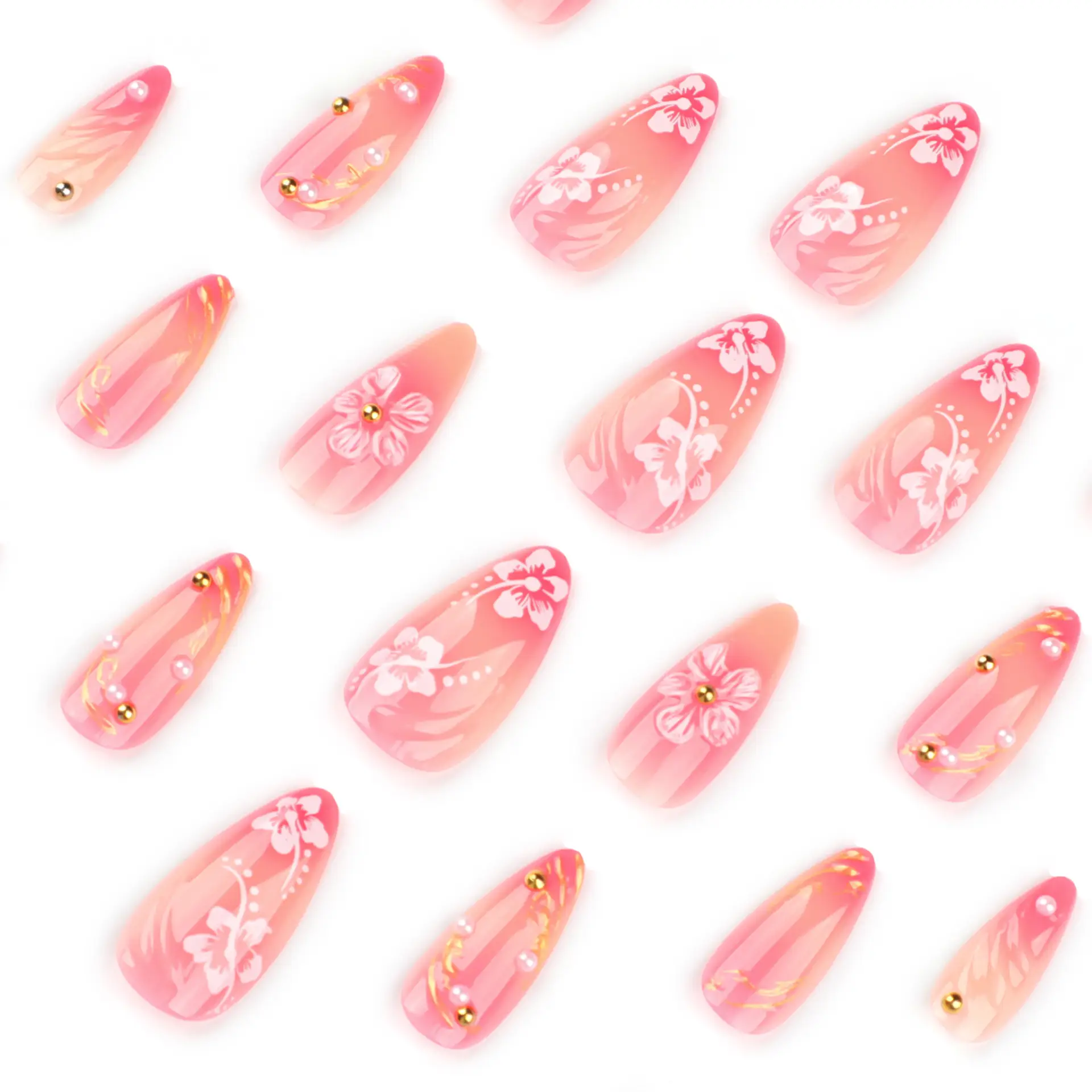 Floral Wearable Nails Detachable Nail Tips