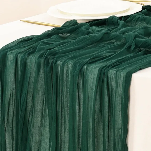 Voile Champray Table Runner Foreign Trade Bohemian Twist Tablecloth Dark Green - Shop at LoveMi