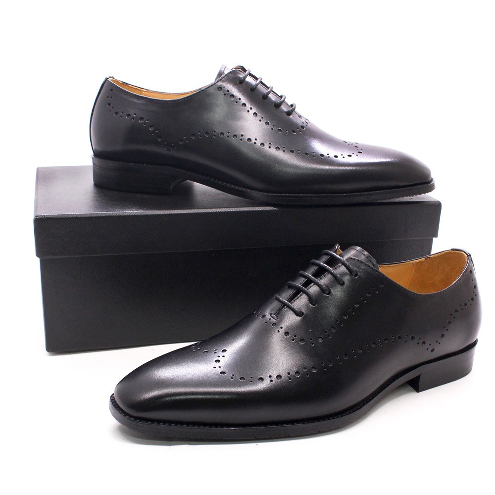 Title 7, Zapatos de hombre de cuero brogue británico gra...