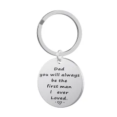 Creative Thanksgiving Father Stainless Steel Lettering Keychain - View 1