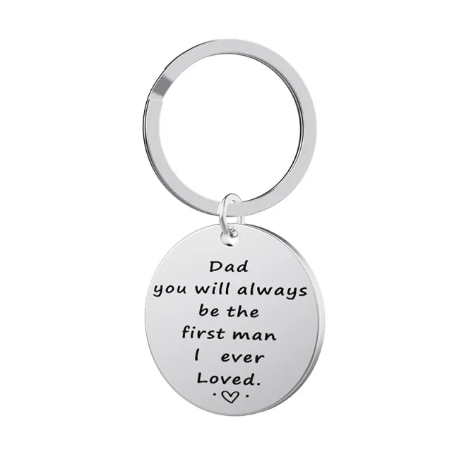 Creative Thanksgiving Father Stainless Steel Lettering Keychain - Shop at LoveMi