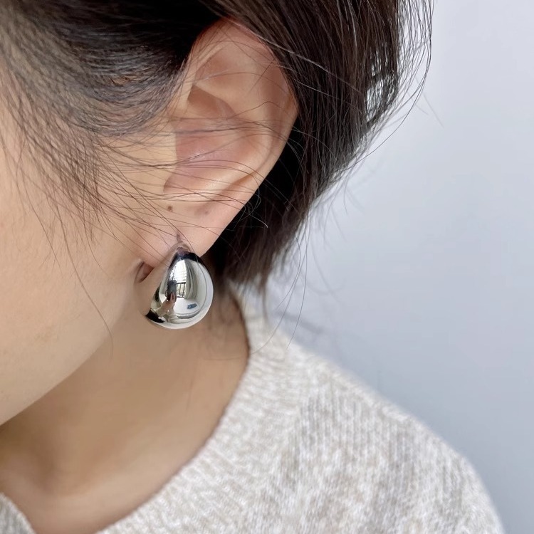 Premium Geometric Metal Water Drop Earrings for Women