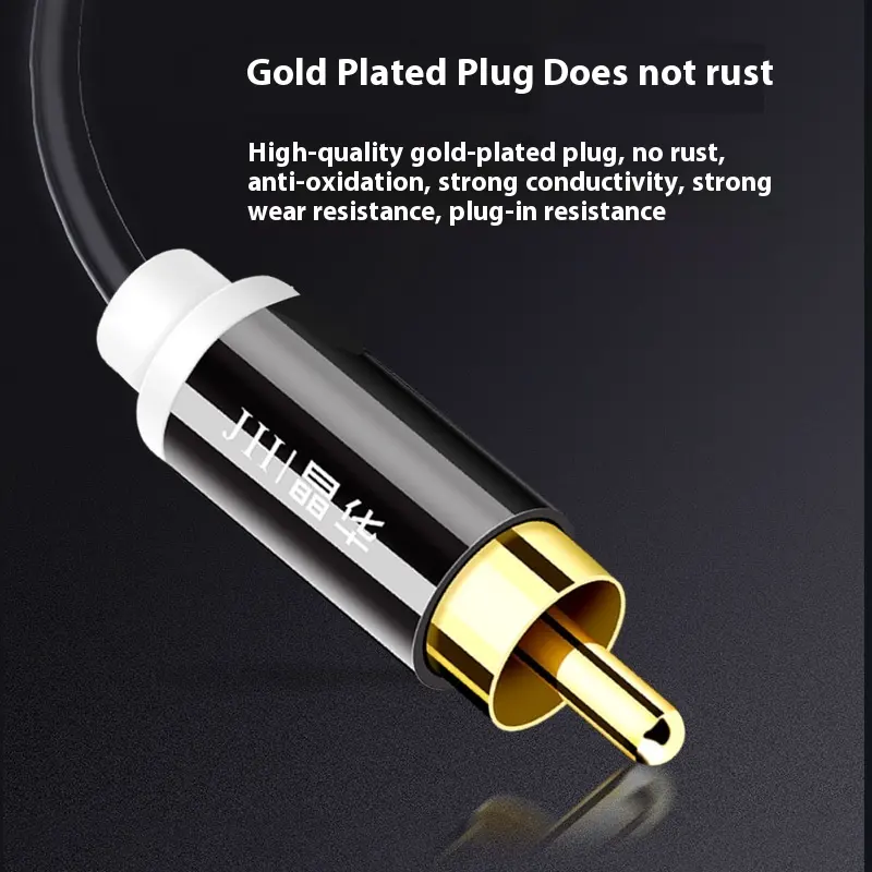 Two-to-two Double-connected Flower Head Audio Cable 2RCA