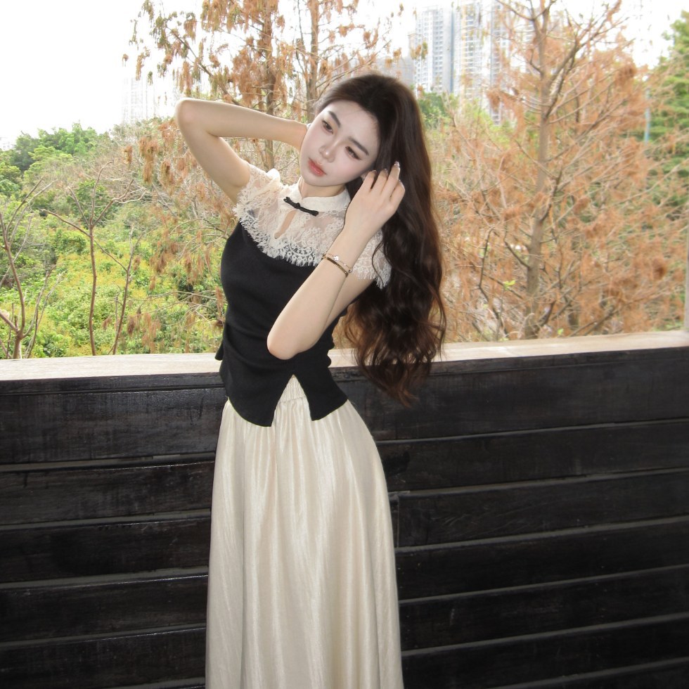 New Short-sleeve Top And Casual A-line Skirt Set