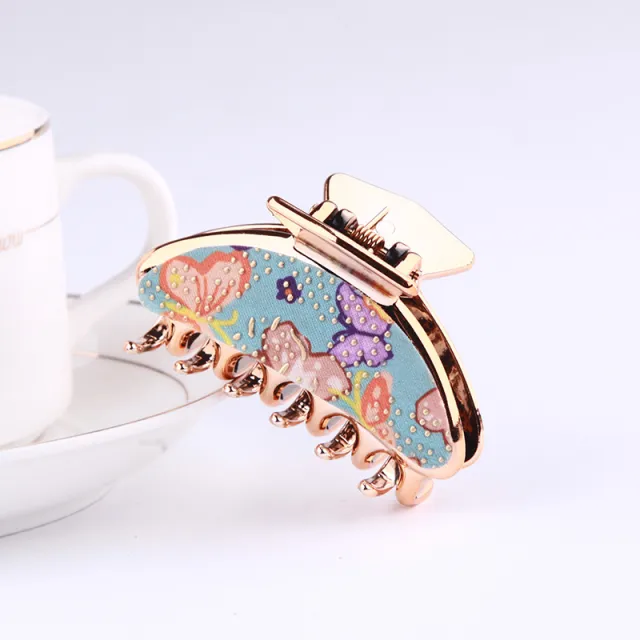 Butterfly Pattern Hair Accessories Medium Large Spring Hairpin Sky Blue Medium 65Mm - Shop at LoveMi