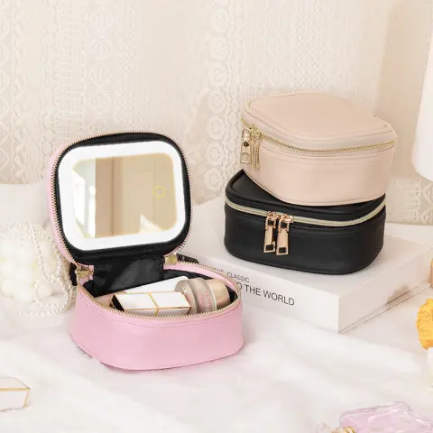 Cosmetic Bag Portable with LED Light