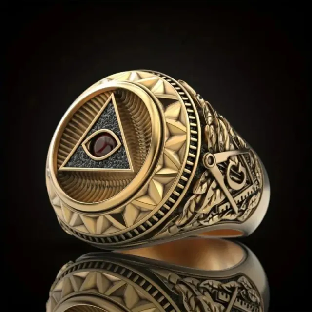 Hip Hop Retro High end Personality Trendy Ring Gold - Shop at LoveMi