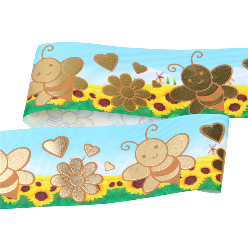 Bronzing Printed Rib Ribbon Clothing Accessories — foto 3