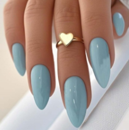 Nail Art Solid Color Series Solid Color Long Almond-Shape Press On Nails