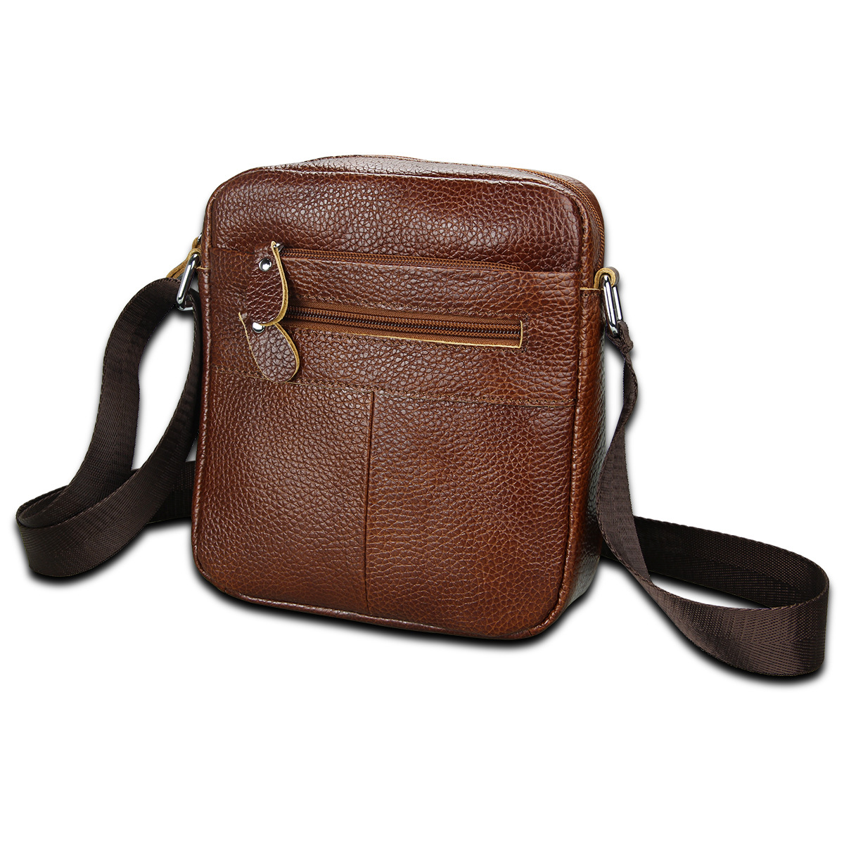 Mens Crossbody Genuine Leather Mens Cowhide Shoulder Casual Mens Bag