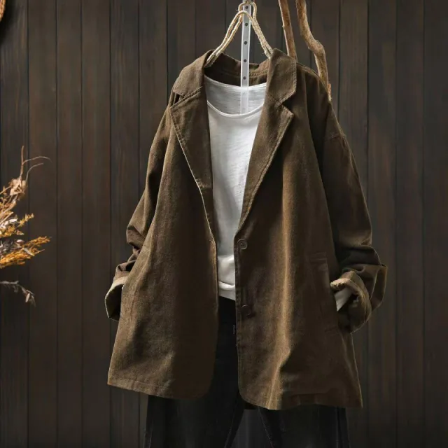 Retro Casual Cotton Loose Retro Casual Top Coffee - Shop at LoveMi