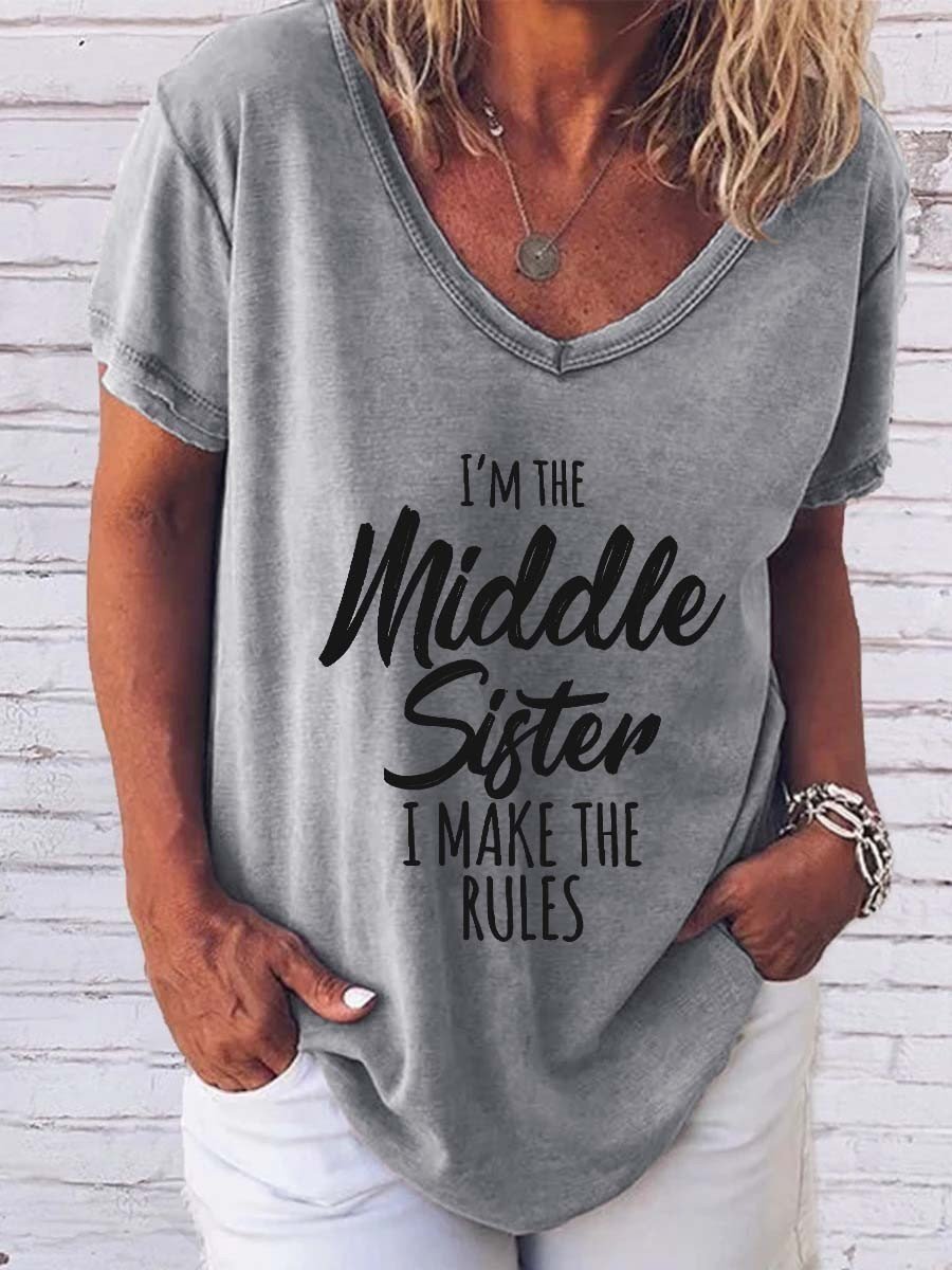 Round Neck White Loose Pullover Chic Dragonfly Short Sleeve