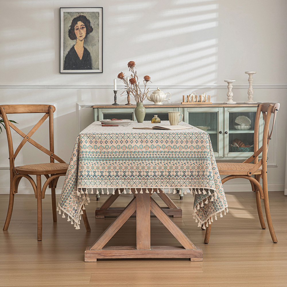 Bohemian Jacquard Insulated And Scald-Proof Thick Tablecloth