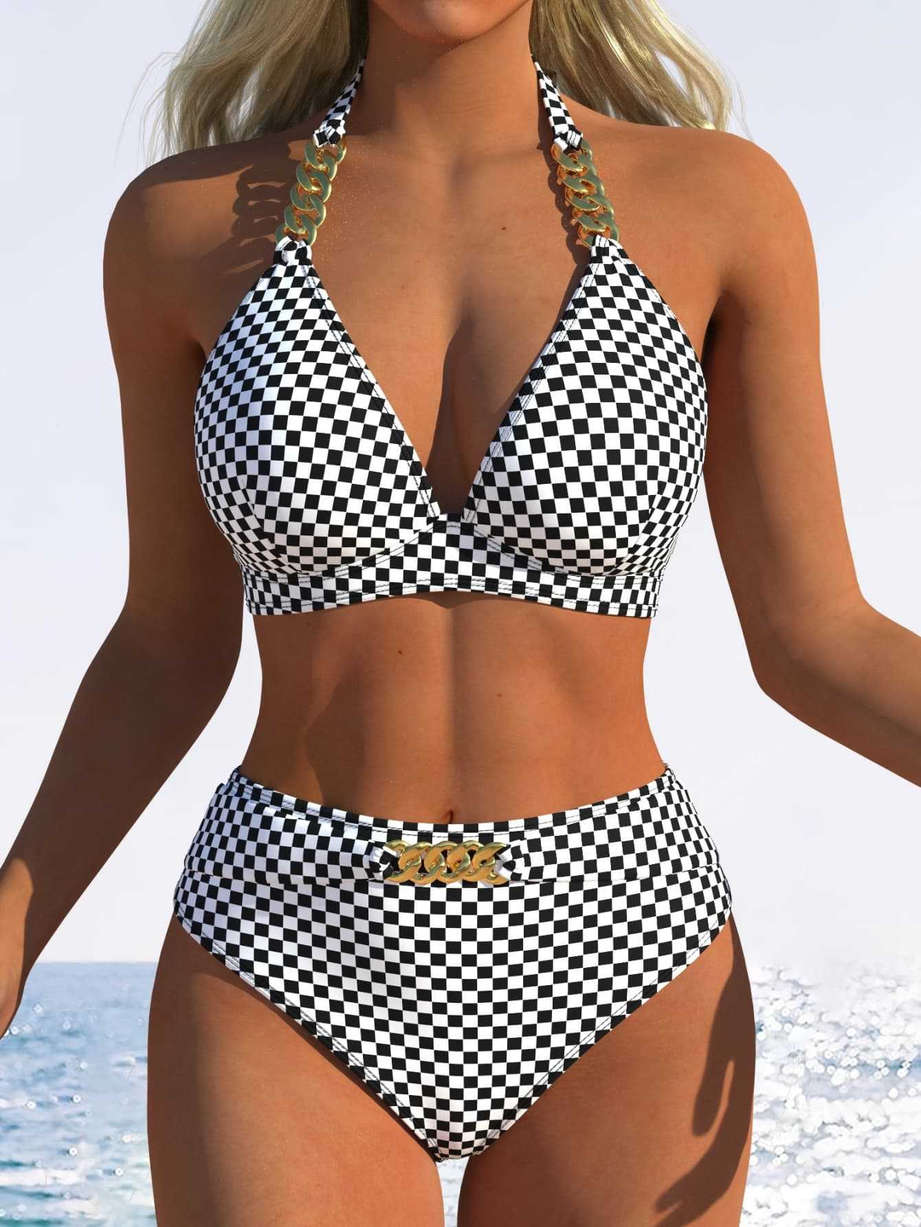 European And American Two-piece Swimsuits Beach Swimwear Womens Bikini Sets
