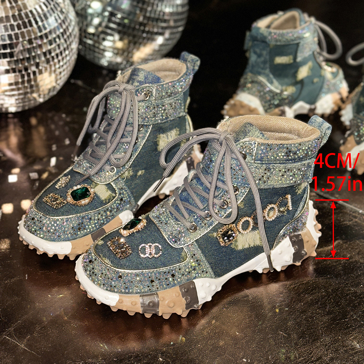 Eye-catching Sneakers Breathable Loafers Thick-soled Casual Mesh Shoes