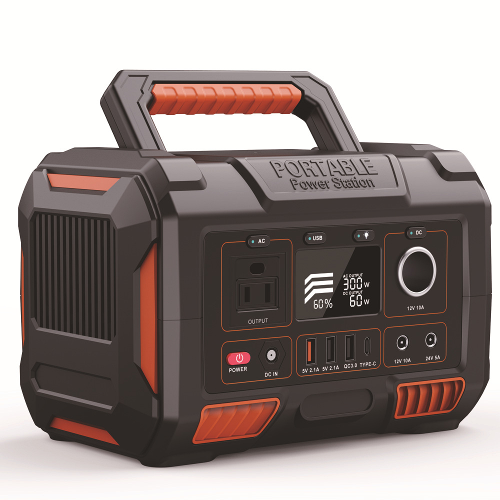Outdoor High-power Portable Energy Storage Power Photovoltaic Solar Power Emergency Power supply charging solar 260WH 300w