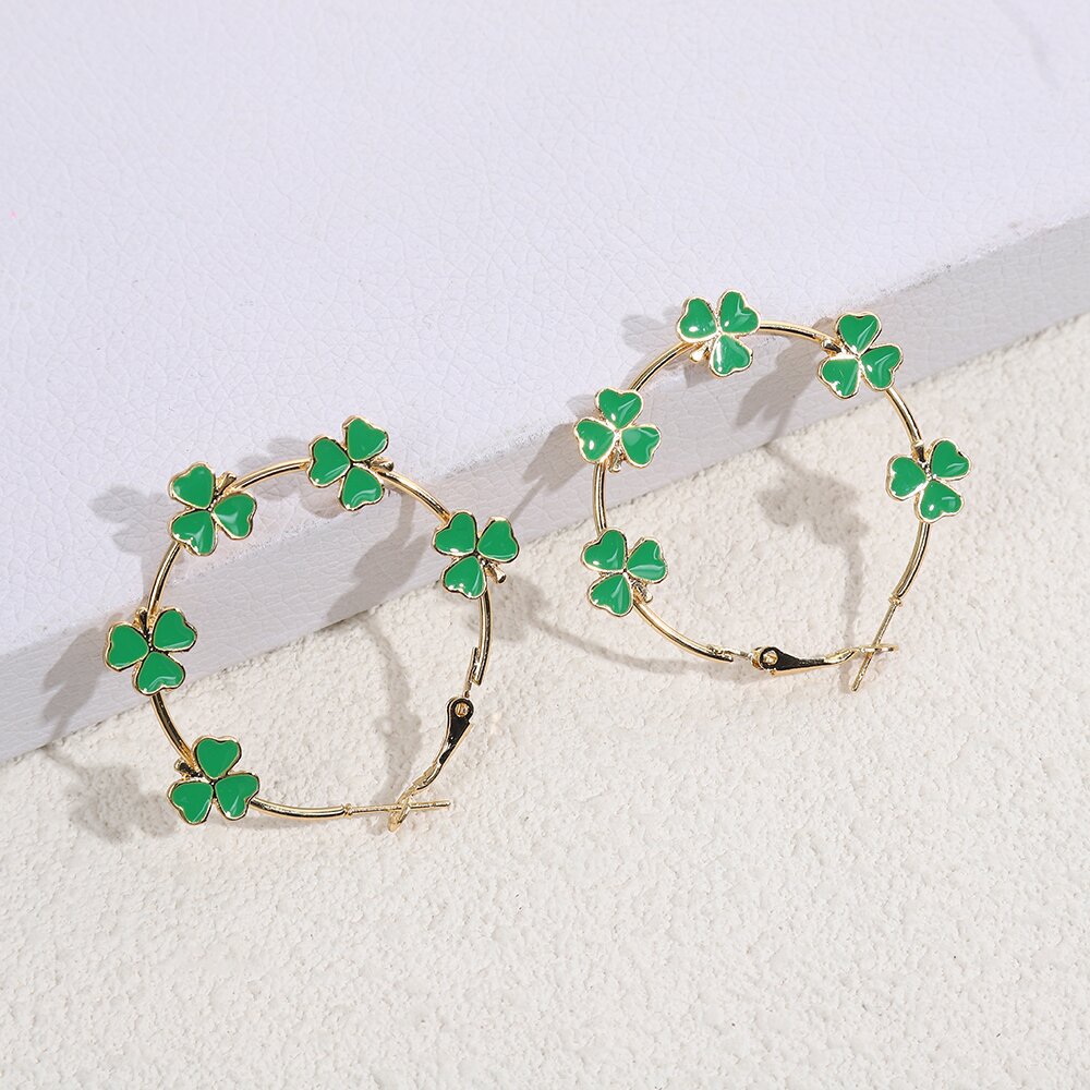 Stylish And Elegant Three-leaf Clover Earrings