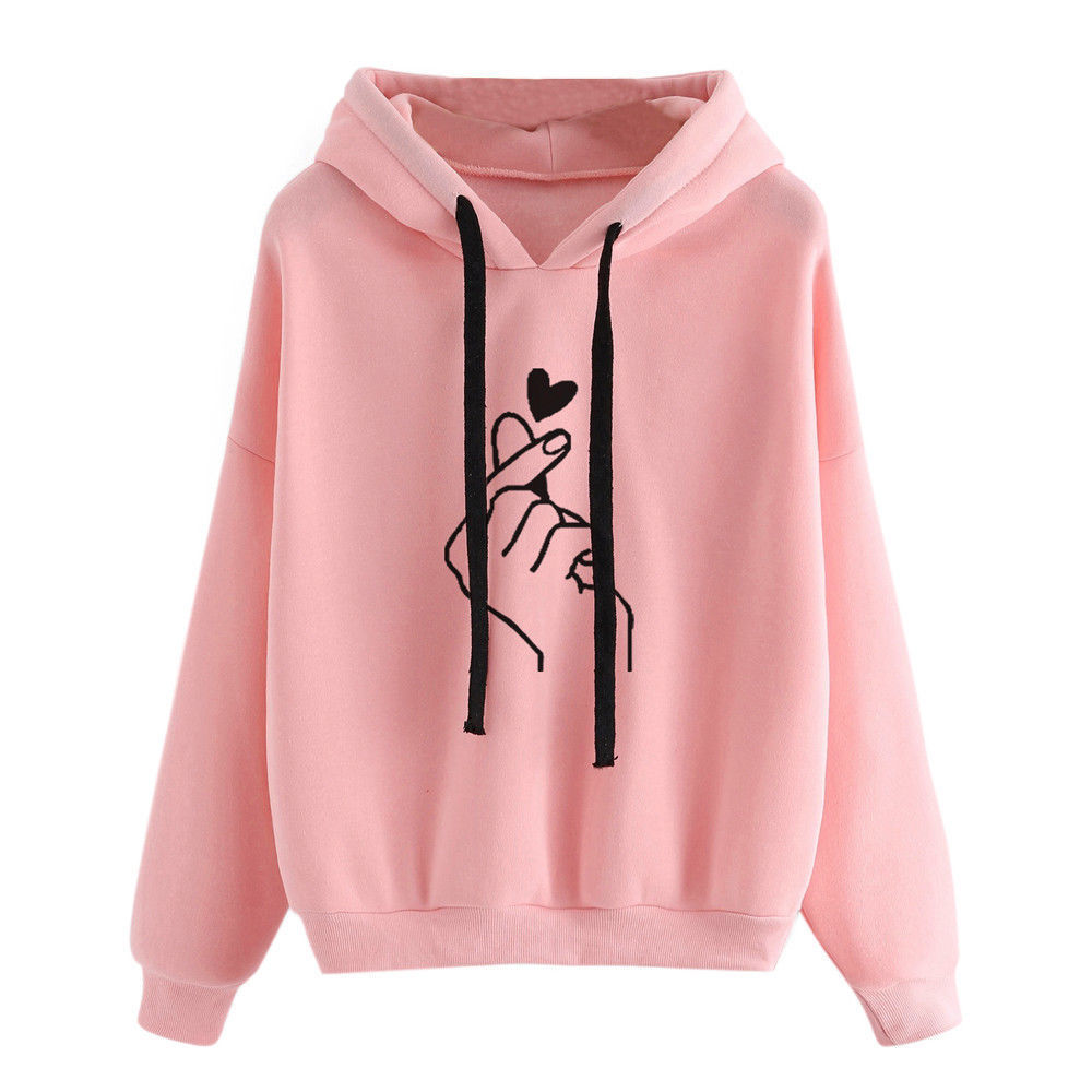 Title 2, Loose casual printed refill hooded women