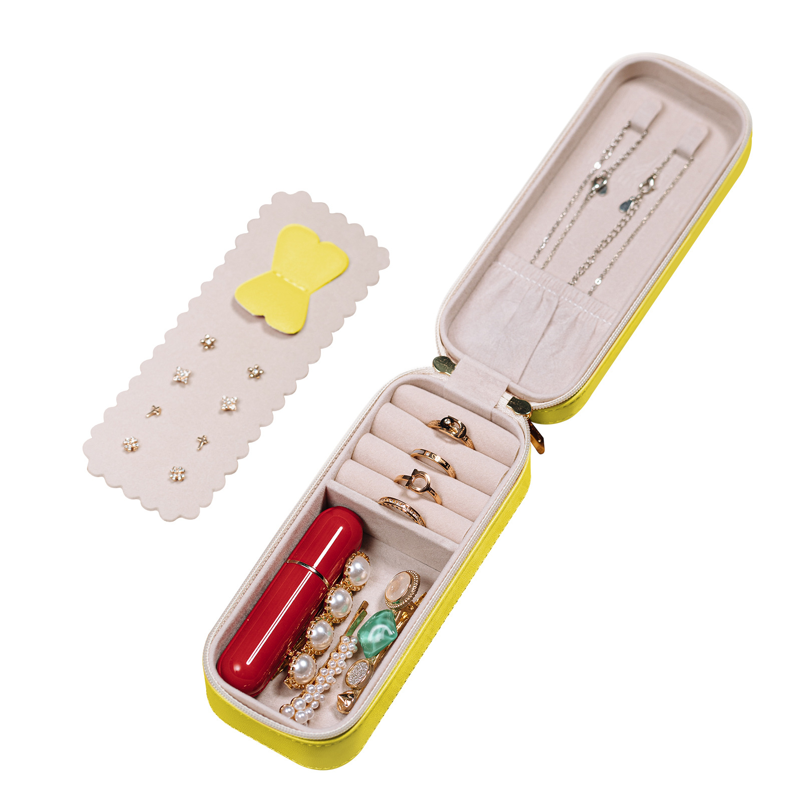 Creative Jewelry Storage Box Travel Portable Yellow - Shop at LoveMi