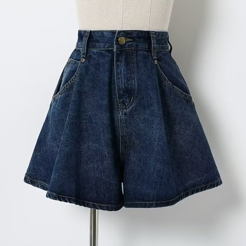 Summer Denim Wide-leg Shorts Summer