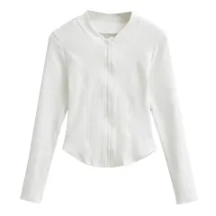 Women's Long-sleeved Bottoming Shirt For Winter - White - View 1
