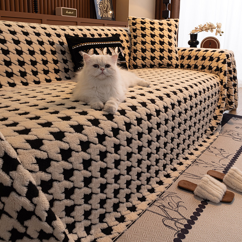Light-luxuryHigh-end Winter Plush Sofa Cover