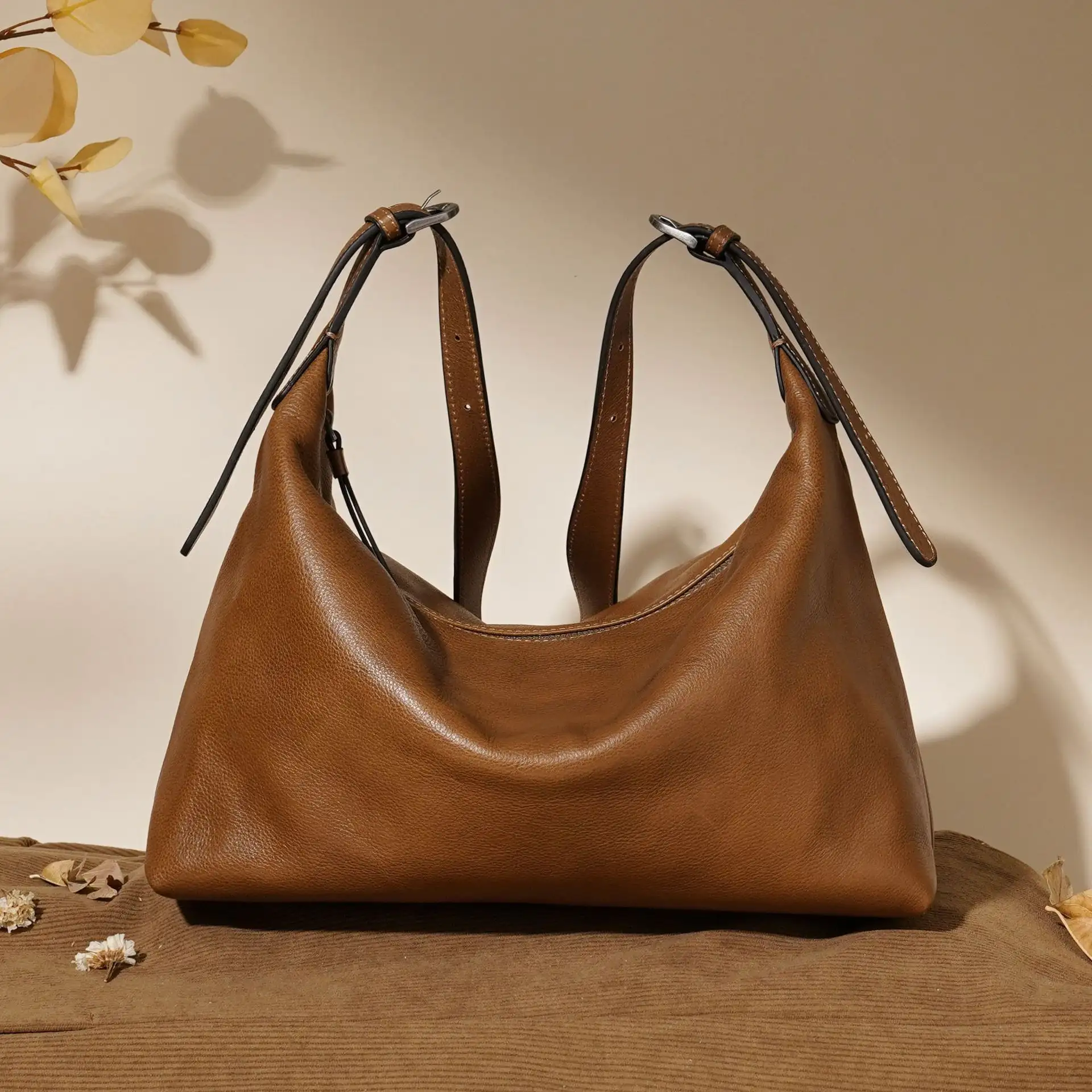 Tree Resin Top-Grain Leather Womens Bag
