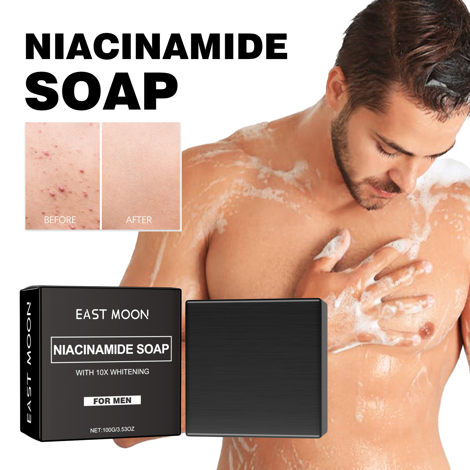 Men's Moisturizing Soap Cleansing Facial Body