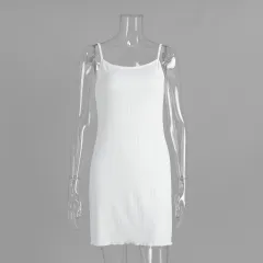 Summer Knitted Hollow Nightdress Comfortable Homewear Women - White - View 1