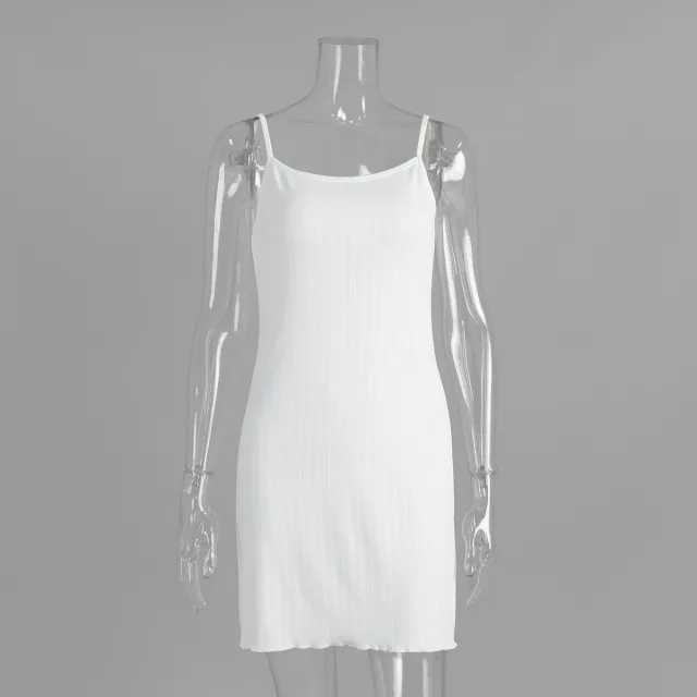 Summer Knitted Hollow Nightdress Comfortable Homewear Women White - Shop at LoveMi