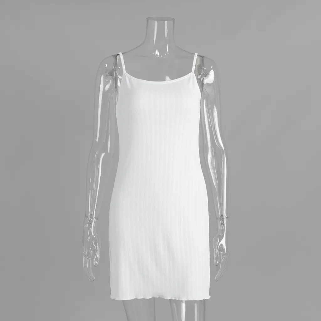 Summer Knitted Hollow Nightdress Comfortable Homewear Women - White
