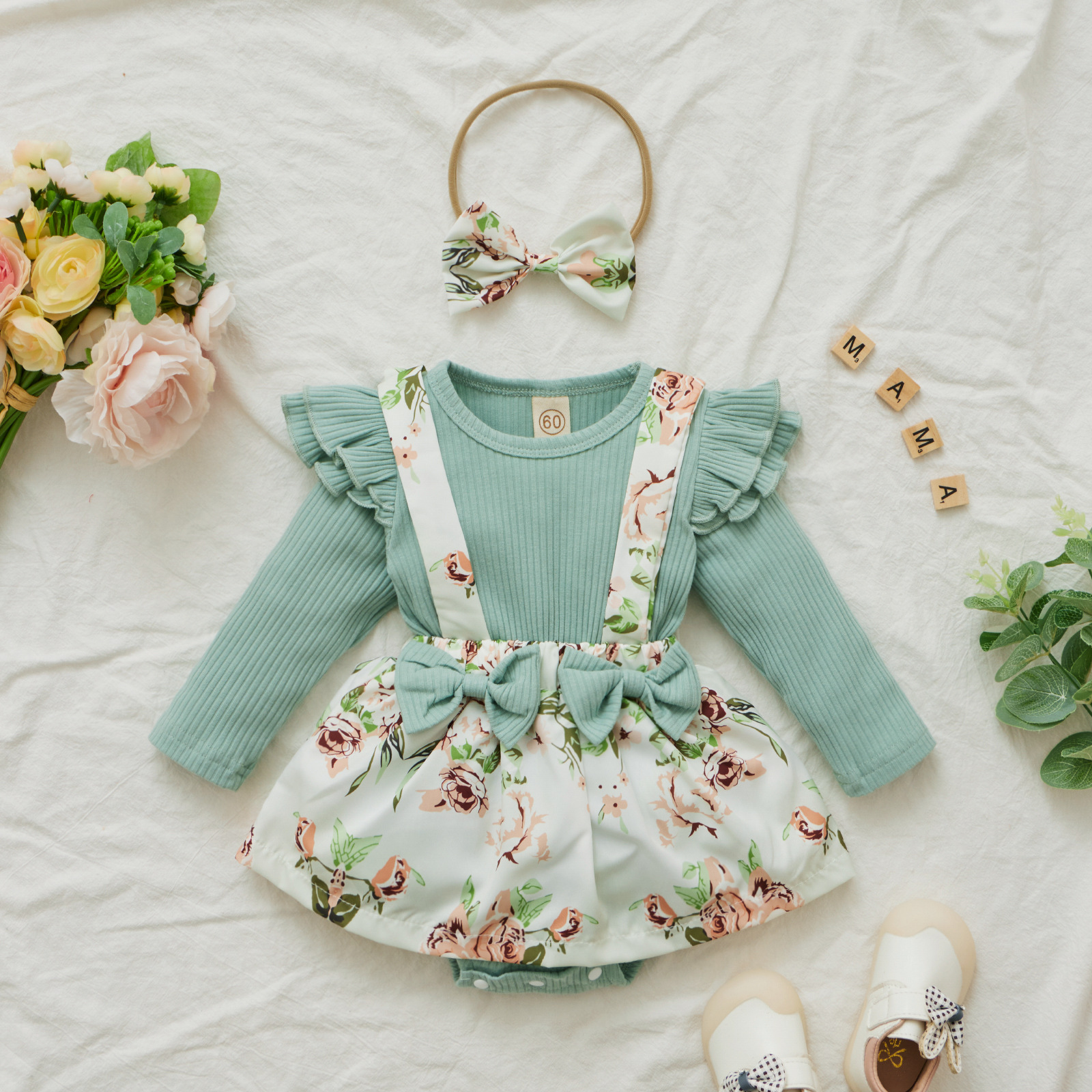 Children's Triangle Jumpsuit Without Hooded Long-sleeved Straps — view 3