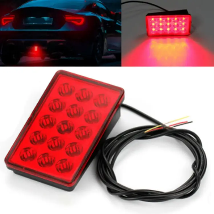 Bright Car Led Pilot Light Modified Rear Lip Anti-collision Warning Taillight