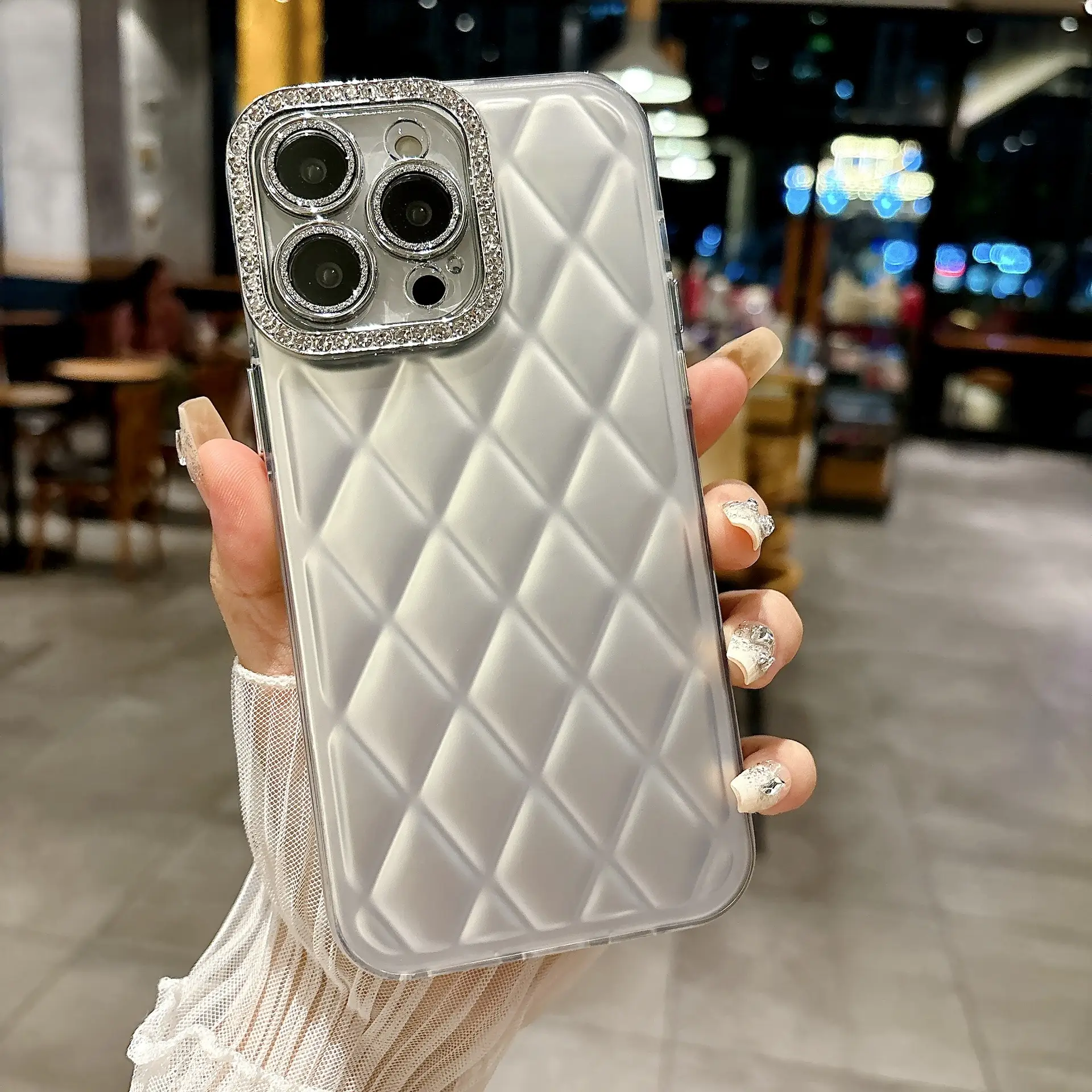 Silver Water Ripple Applicable To 16 Phone Case