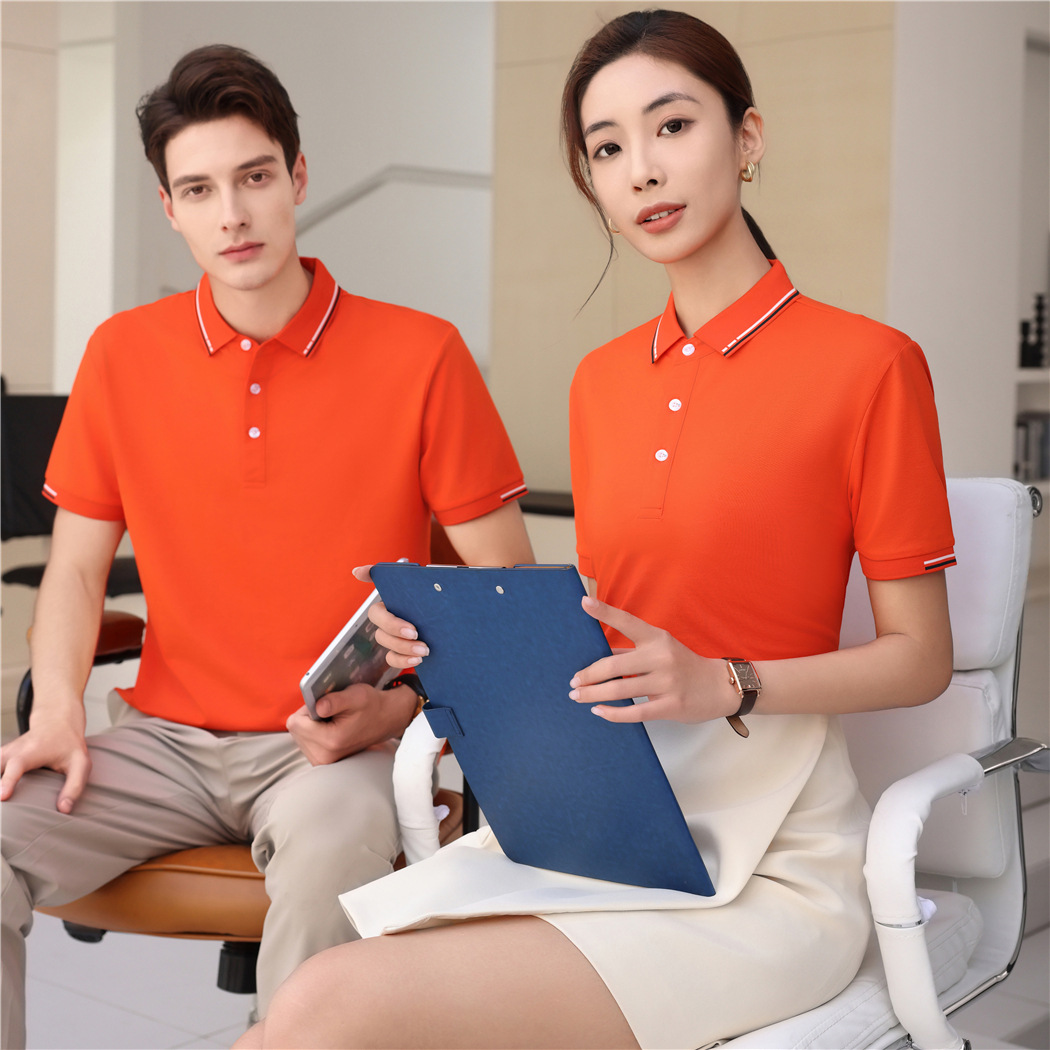 Washed Cotton Polo Shirt Short Sleeve Lapel