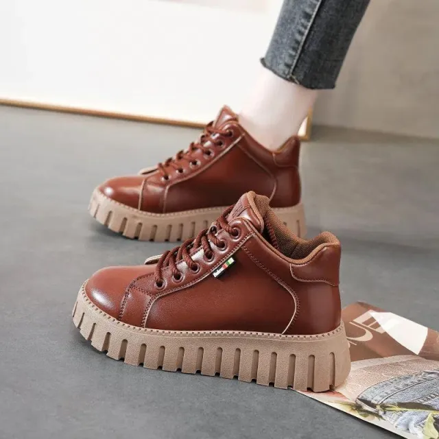 Women's Fashion All matching Platform Shoes Brown - Shop at LoveMi