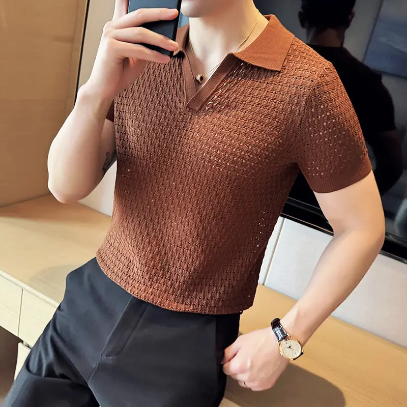 Men's Short Sleeve Thin Slim Fit
